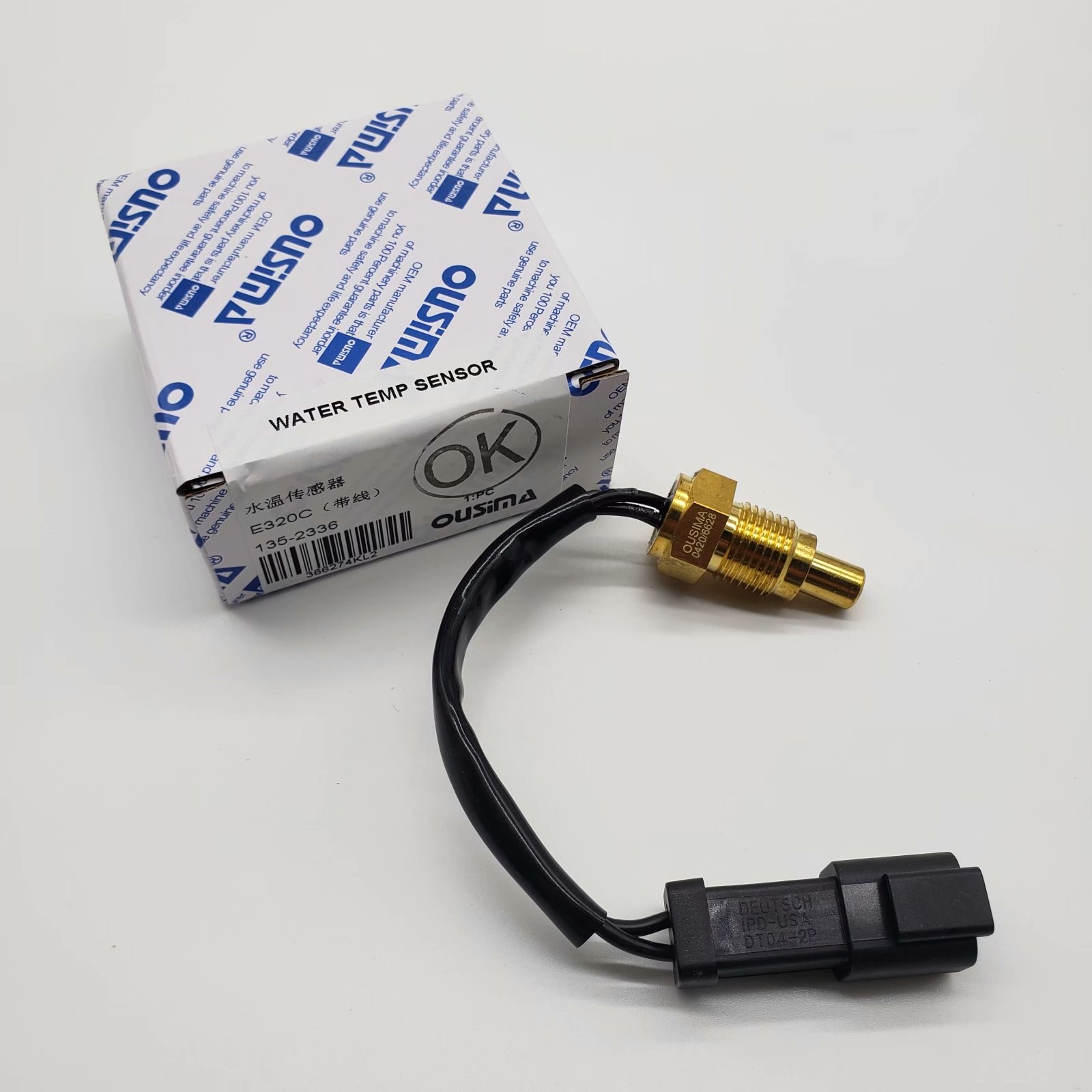 OUSIMA Excavator Water Temp Sensor 135-2336 for E320C Temperature Sensor for 1352336