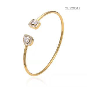 Wholesale 18k Zircon Stainless Steel Cuff Bangle from china suppliers