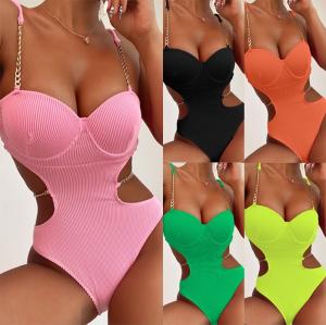 Wholesale Medium Beach One Piece Swimwear sexy lady abrasion-resistant waterproof moisture permeable high elastic from china suppliers
