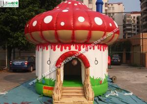 Wholesale Indoor / Outdoor Kids Mushroom Inflatable Bounce Houses Commercial from china suppliers