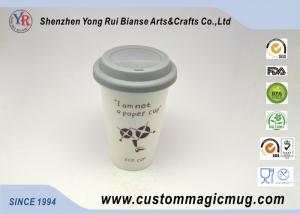 China Customized Picture 11oz Capacity Double Wall Ceramic Mug With Inconceivable Design on sale