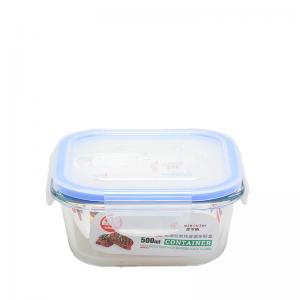 China Non Toxic 500ML Glass Food Storage Containers With Locking Lids Leak Proof on sale