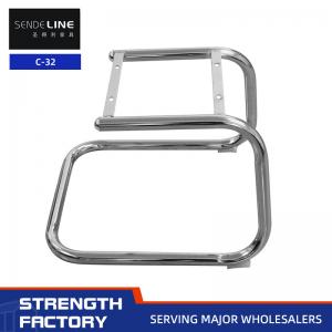 China 32mm Tube Office Chair Metal Frame Black /  Chrome Office Chair Accessories Parts on sale