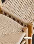 Customized Dining Room Furniture Nordic Wood Dining Chair Rattan Chair