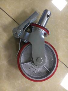 Wholesale Ylcaster 50mm Industrial Casters Brak Type Caster Wheel With Zinc Plated Dual Roller Bearing from china suppliers