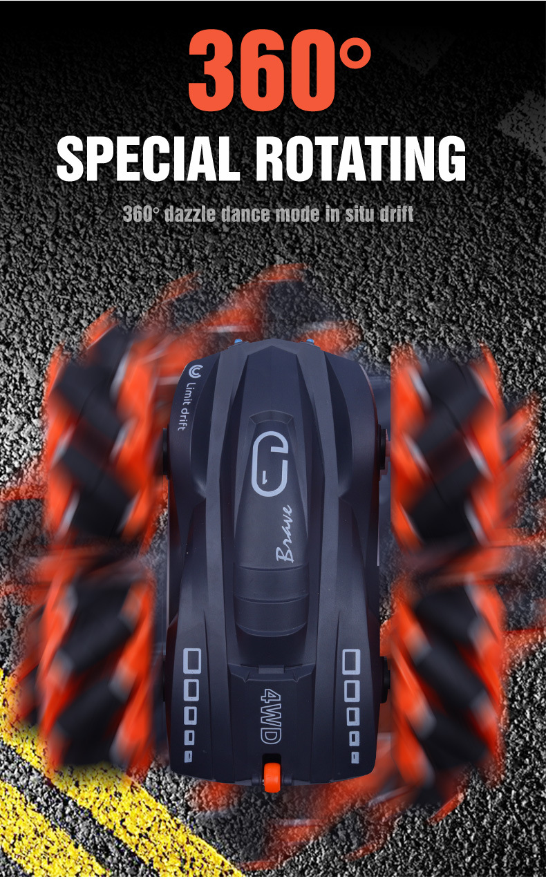 2.4G Stunt RC Cars Double Sided Drift Remote Control Car for Children's Electric Toys