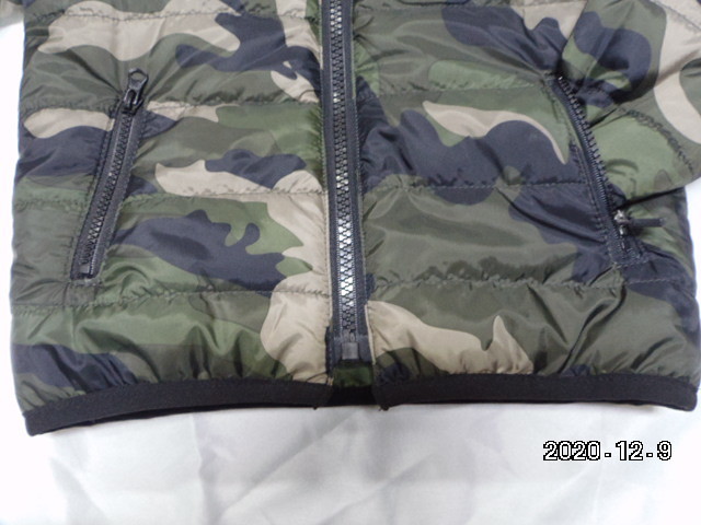 Warm Keeping Front Placket Lightweight Padded Kids Zipper Jacket Active Dye