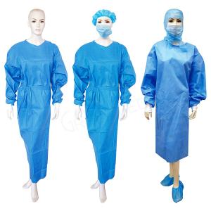 Wholesale SMS Material Disposable Isolation Gown Disposable Surgical Clothing Single Use from china suppliers