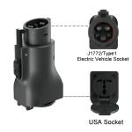 J1772 V2L Electric Vehicle Charger Adapter 20 Amp 240v EV Side Discharge Plug