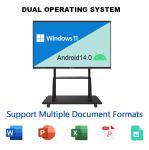 4K 50 Point Touch Screen 1MM Zero Bond Tempered Glass Interactive White Board