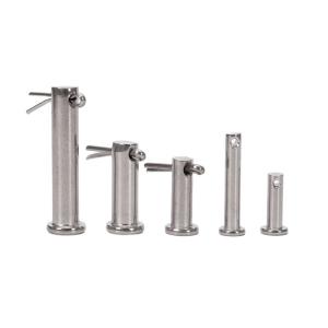 Wholesale 304 316 A2 A4 Stainless Steel Flat Head Safety Lock Clevis Pins for Food Processing Equipment Bright Finish Uncoated from china suppliers