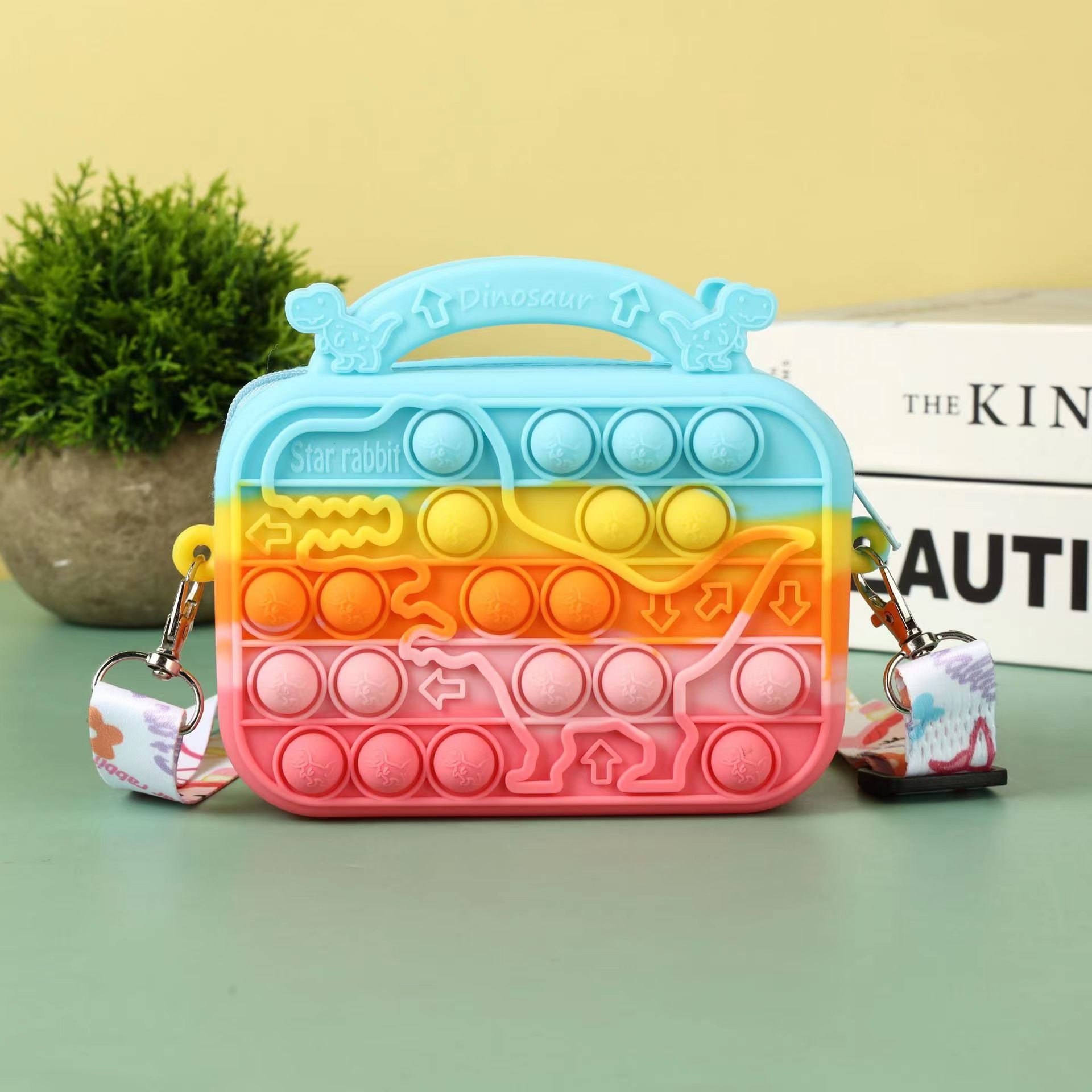 Lightweight Cute Silicone Tote Bag Makeup Bag Pencil Case For Kids School Office Suppllies Crossbody Shoulder Handbag