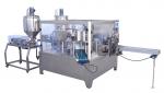 Electrical Motor Rotary Pouch Packing Machine , Quick Automatic Pouch Filling