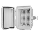 120x90x70mm Hinged Cover Stainless Steel Latch Waterproof Plastic Enclosure