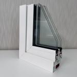 GKBM 80 Series Extruded UPVC Sliding Windows White Profiles Interior And