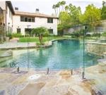 Customized Logo Toughened Glass Frameless Pool Fence for Industrial and