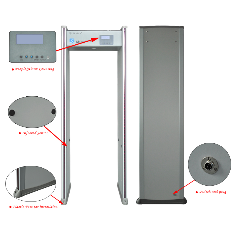 SUNLEADER XLD-E3 Factory detector de metales Sensitivity Accurate Full Body Scanner gold Walk through Walkthrough Metal Detector