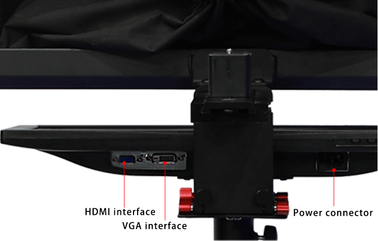 Teleprompting and Shooting Professional Studio Teleprompter with Self-check Mirror Screen