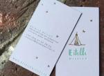 Square Shaped Letterpress Foil Business Cards Luxury Design For Promotional
