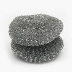 Kitchen Zinc Coated Washing Scourers / Galvanize Wire Mesh Pot Scourer