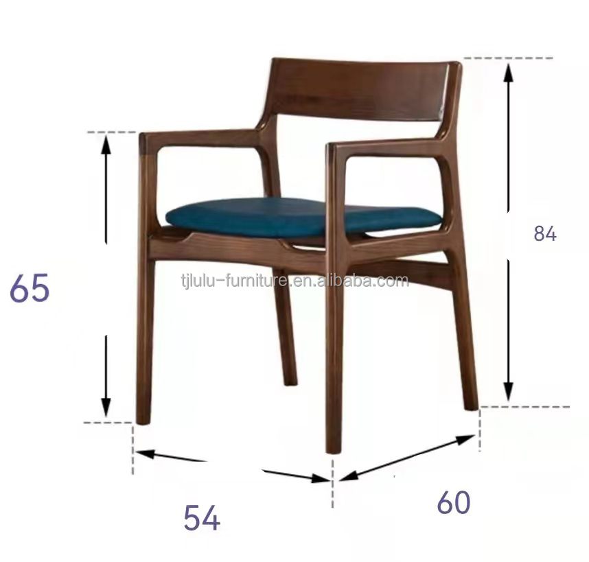 Modern Wooden Design Style PU Leather Chair for Hotel Dining Room Solid Wood Chairs