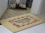 40*60cm Coir Coconut Entrance Matting Thickness 15mm PVC Backing