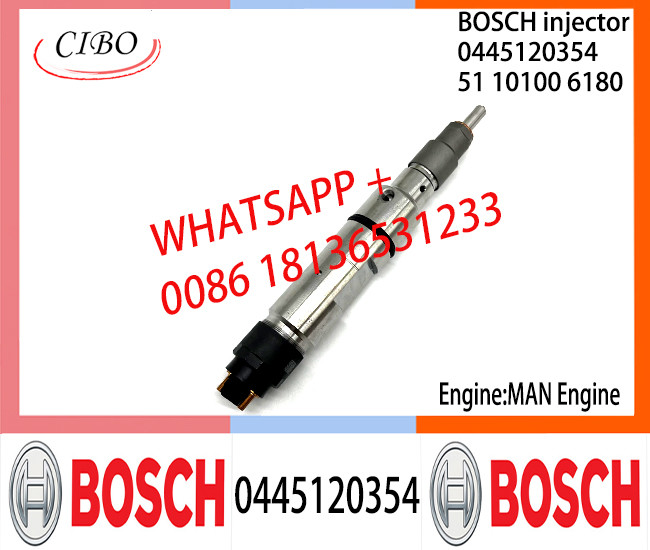 BOSCH 0445120354 Neutral Diesel Fuel Injector Assembly 0445120354 51101006180 For MAN Engine