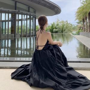 Wholesale Women Sexy Low Cut Back Maxi Dress , Halter Neck Summer Maxi Dress from china suppliers