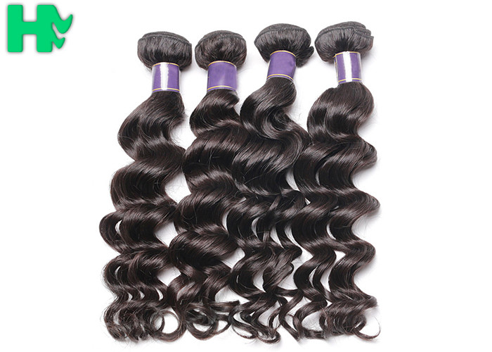 100% Natural Human Hair Extensions , Virgin Brazillian Human Hair Natural Wave Remy Hair