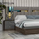 Foshan Wholesale Price King Size Wooden Leather Bed Room Home Modern Luxury