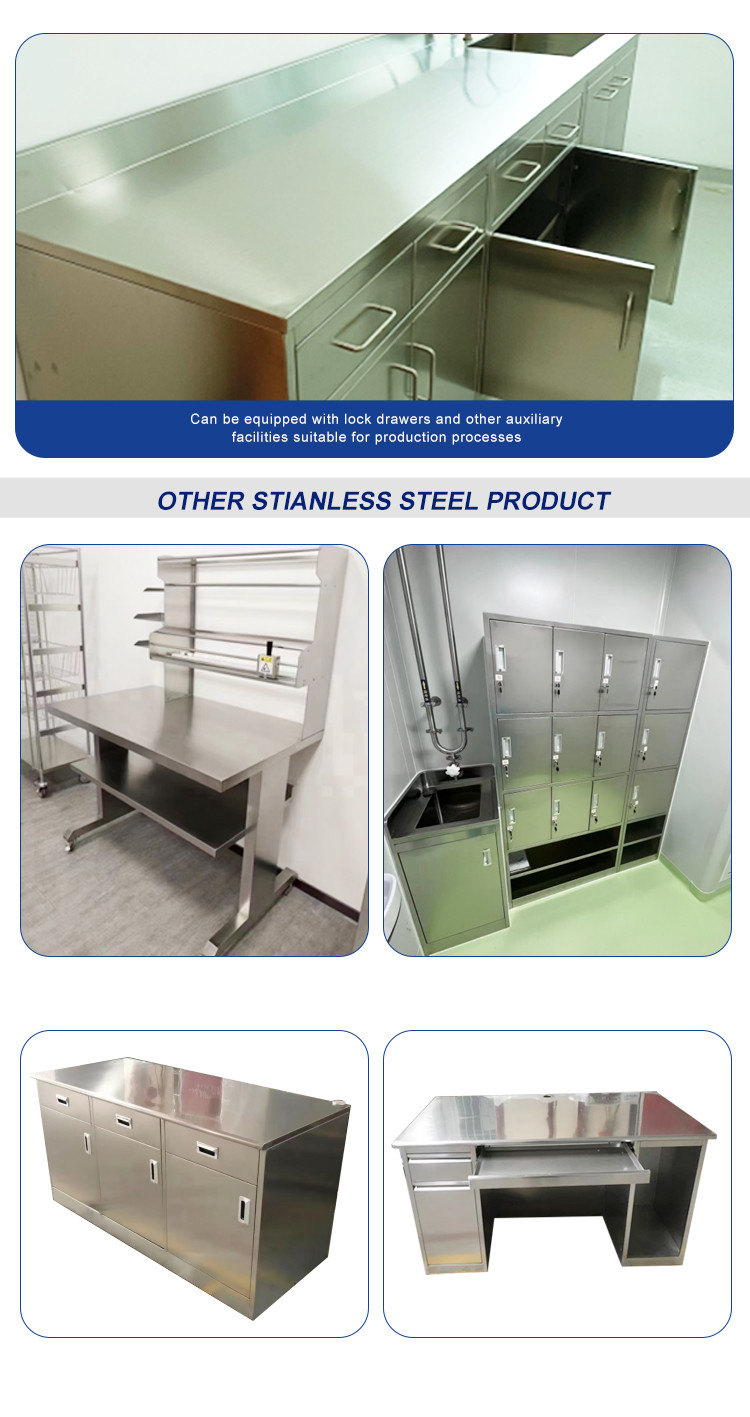 Modern Stainless Steel Lab Bench With Smooth Surface