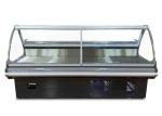 Commercial Refrigerated Showcase Cooked Food Display Cooler With Curved Glass