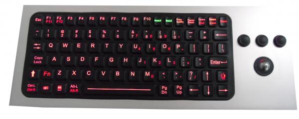 Quality Durable Desktop Backlit Industrial PC Keyboard Sealed Aluminum Housing For Army for sale