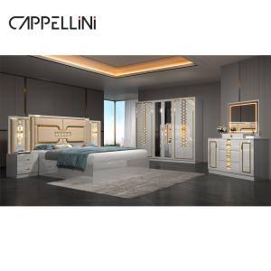 Wholesale Home Master Room Double Leather King Size Bed Wholesale Cheap Modern Luxury Queen Wooden Mdf Full Bedroom Furniture Set from china suppliers