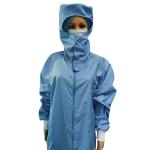 Blue 5mm Gird Washable Dust Free Anti Static Cleanroom Jumpsuit Coverall With