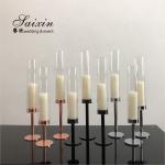 Black Metal Taper Candle Holders Candlesticks Candelabra 3 Pcs Set 54cm