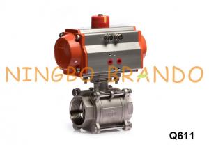 Wholesale DN50 Pneumatic Actuated Three-Piece Ball Valve Stainless Steel 304 from china suppliers