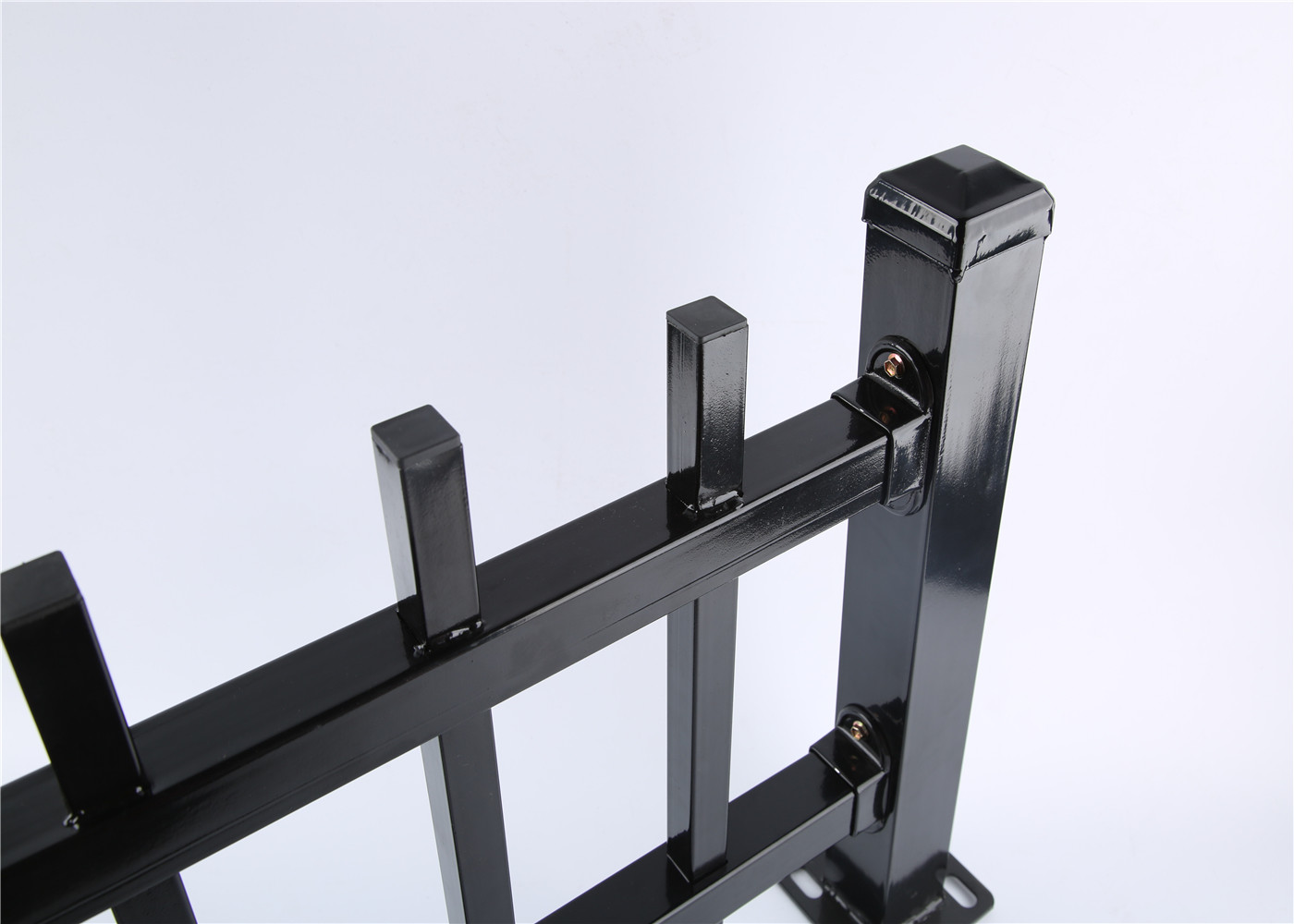 2.1mx2.4m rail 40mm she tube Australia Black Heavy Duty Welded Security garrison steel picket fencing/Garrison Fence Pan