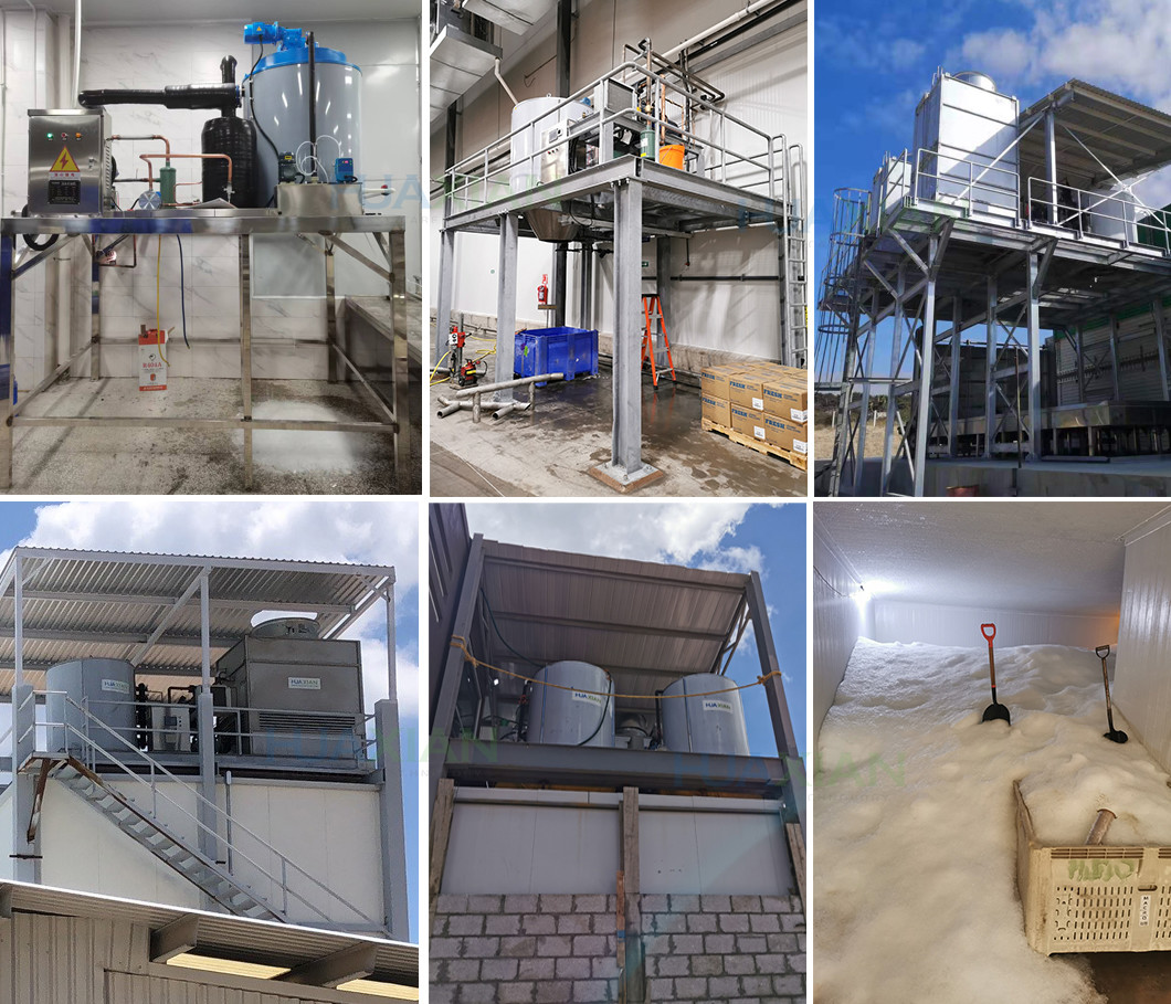 1000kgs Sea Water Flake Ice Machine To Make Ice Flakes At Sea On Seafaring Vessels