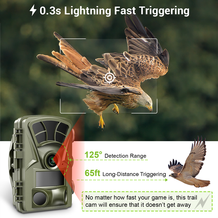 WiFi Trail Camera 20MP 4K Hunting Camera 0.2s Triggering Time Motion Sensor Infrared Night Vision Camera