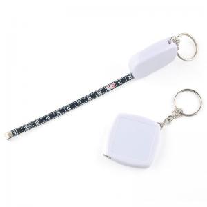China 2m Mini Keyring Black Steel Gift Body Measuring Tape Handy Essential Tool  Promotional on sale