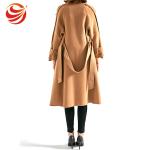 Camel Wool Women's Casual Winter Coats Long Style Fashionable LOW MOQ