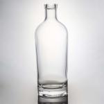 Screw cap 750ml 1000ml clear flint gin rum champagne liquor glass bottle with