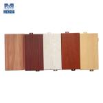 Airports Aluminium Curtain Wall Wood Grain Panel Customized Size