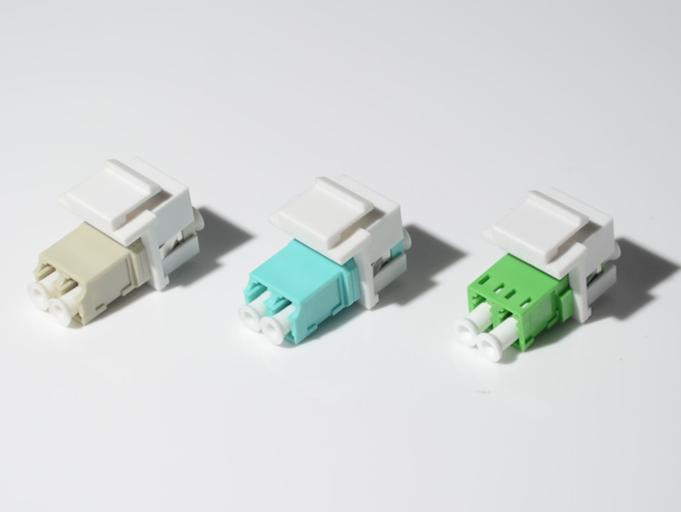 SC LC ABS Optical Fibre Keystone Jacks Multimode For Home Wall Plate