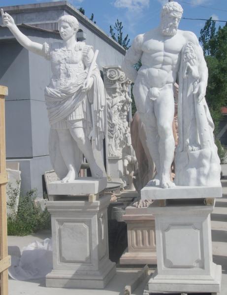 Ancient Rome statues Museum marble sculptures Heracles replica stone statue