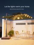 Double Canopy Beach Umbrella With LED Light