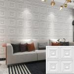Interior Wallpaper Wood Grain PE Foam 3D Decoration Wall Coating Sticker with