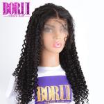 Unprocessed Pre Plucked Cuticle Aligned Hair , 360 Human Lace Wig Virgin Deep