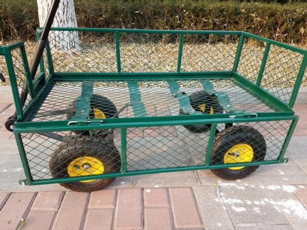 Customized Logo Green Removable Multifunctional Strong Lawn Cart For Easy
